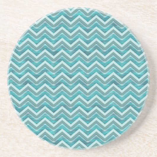 Waters Glitter Chevron Pattern Zandsteen Onderzetter (Voorkant)