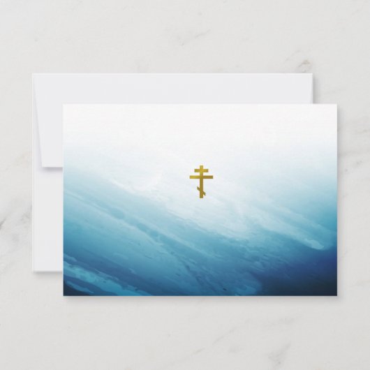 Waters van Eeuwig Leven Orthodox Christelijk Doops Bedankkaart (Achterkant)