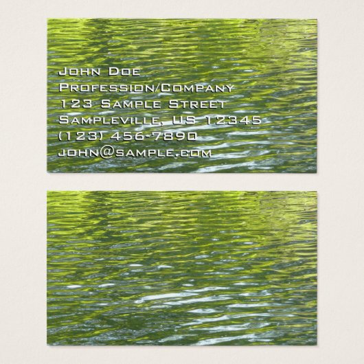 Waters van Oak Creek Geel en Groen Natuur Foto Visitekaartje (Voorkant /achterkant)