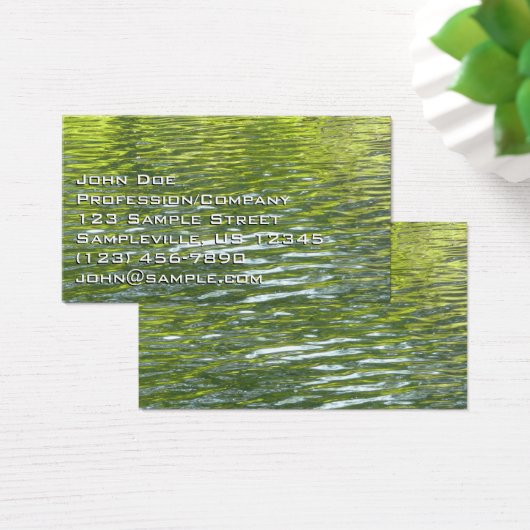 Waters van Oak Creek Geel en Groen Natuur Foto Visitekaartje (Bureau)