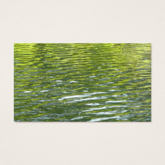 Waters van Oak Creek Geel en Groen Natuur Foto Visitekaartje (Achterkant)