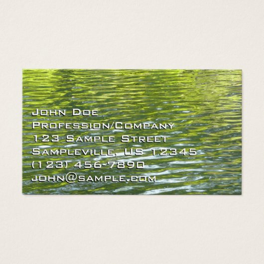 Waters van Oak Creek Geel en Groen Natuur Foto Visitekaartje (Voorkant)