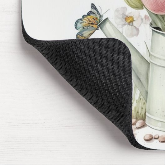 Waterscan met tulpen en vlinders muismat (Hoek)