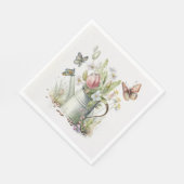 Waterscan met tulpen en vlinders servet (Hoek)