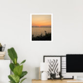 Waterscape Zonsondergang Poster (Thuiskantoor)