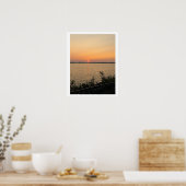 Waterscape Zonsondergang Poster (Keuken)