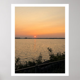 Waterscape Zonsondergang Poster
