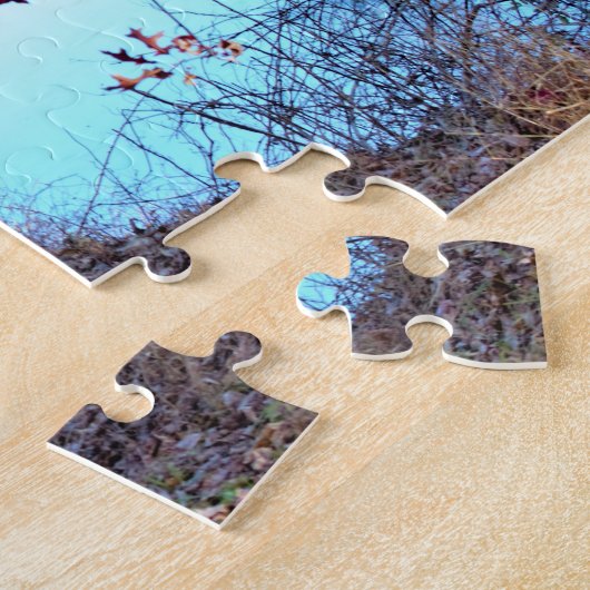 Waterschap met bank legpuzzel (Zijkant)