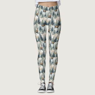 Waterscherp Bos Herten in Winter (1) Leggings