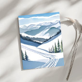 Waterscherping Ski Berg Feestdagenkaart