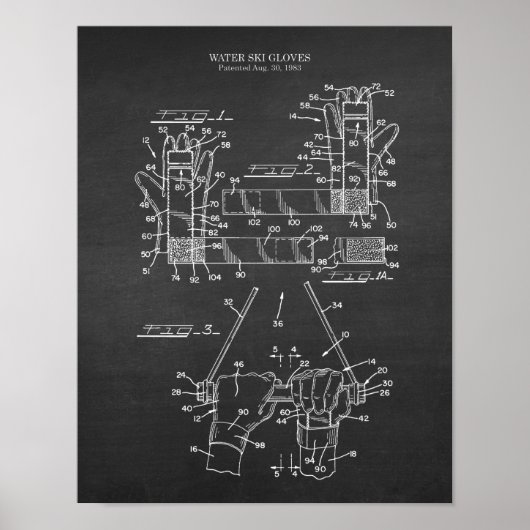 Waterschokbreker Patent #2 Lake House Wall Decor Poster (Voorkant)