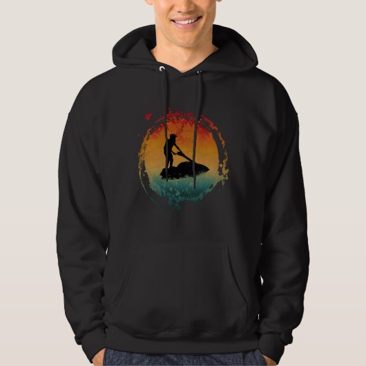 WATERSCOOTER RETRO VINTAGE SKIËN HOODIE (Voorkant)