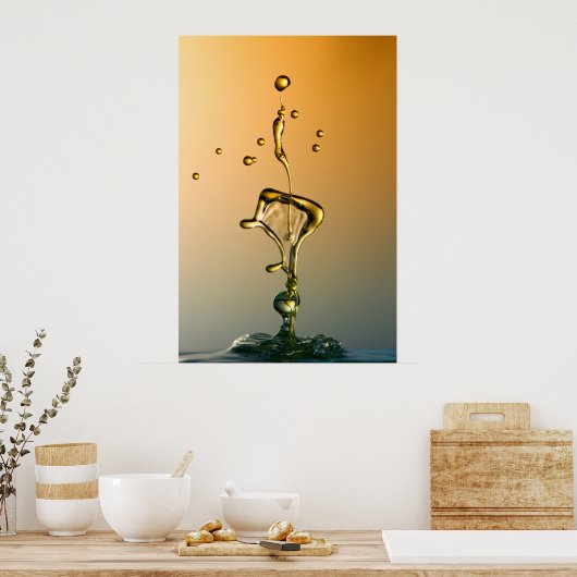 Watersculptuur: Poster van de Golden Line (Keuken)