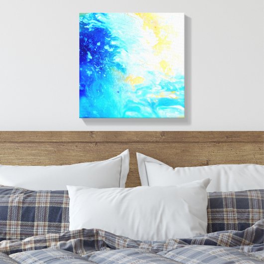 Waterserie 2 canvas afdruk (Insitu (Slaapkamer))