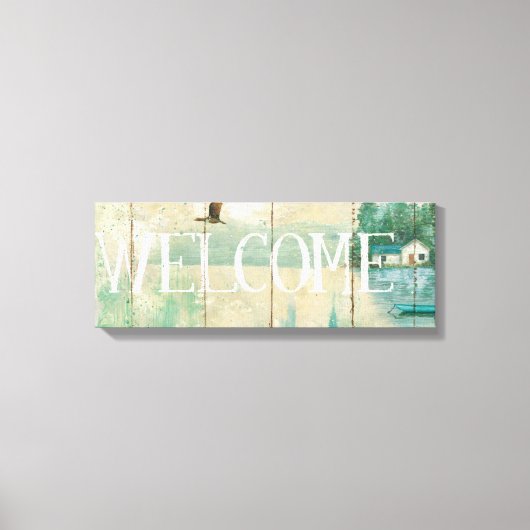 Waterside Lodge Canvas Afdruk (Voorkant)