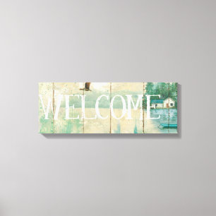 Waterside Lodge Canvas Afdruk