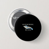 Waterski Boot Meer Liefhebber Oude School Regels W Ronde Button 5,7 Cm (Voorkant /achterkant)