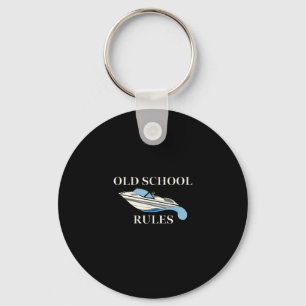 Waterski Boot Meer Liefhebber Oude School Regels W Sleutelhanger