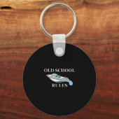 Waterski Boot Meer Liefhebber Oude School Regels W Sleutelhanger (Voorkant)
