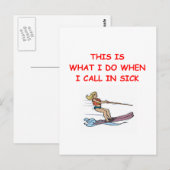 waterski briefkaart (Voorkant / Achterkant)