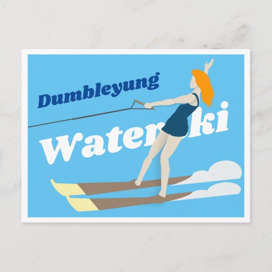 Waterski, briefkaart (Voorkant)