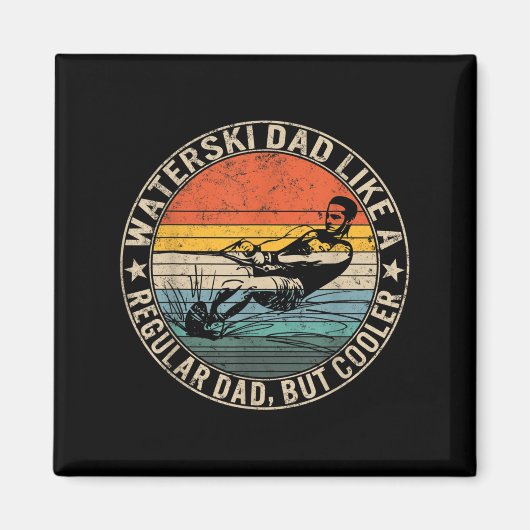 Waterski Dad Fathers Day Ski Lover Dad Water Skiin Magneet (Voorkant)
