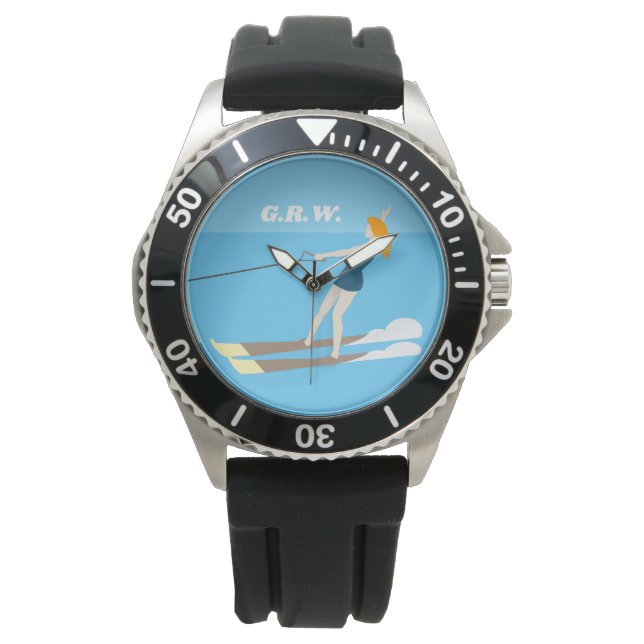 Waterski,  horloge (Voorkant)
