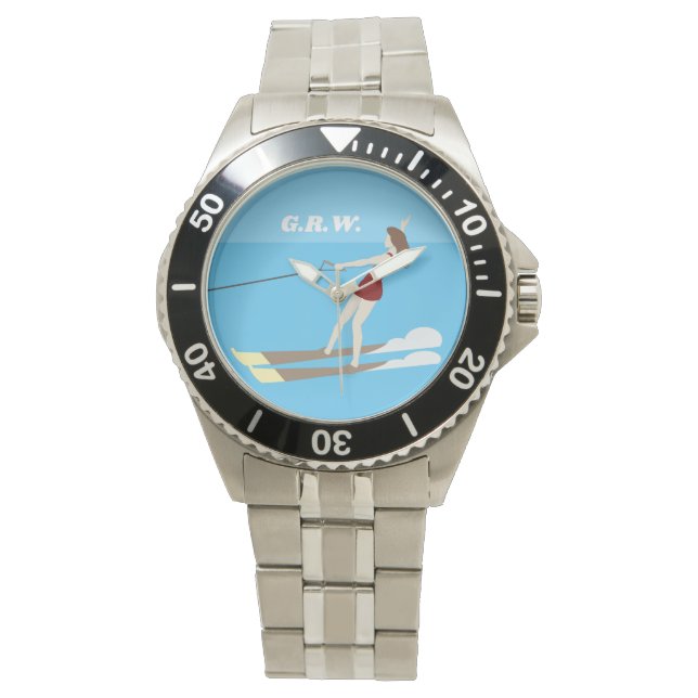 Waterski,  horloge (Voorkant)