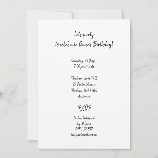 Waterski in vintage stijl kaart (Achterkant)