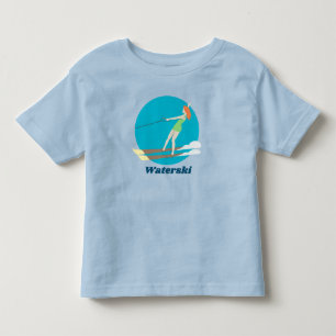 Waterski in vintage stijl kinder shirts