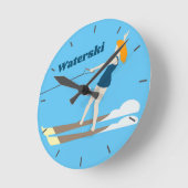 Waterski in vintage stijl ronde klok (Hoek)