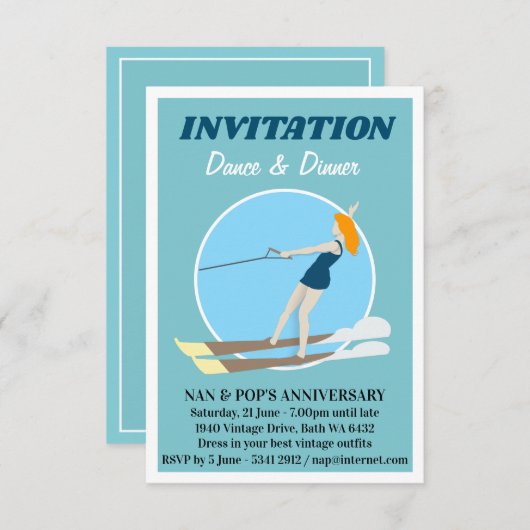 Waterski,  kaart (Voorkant / Achterkant)