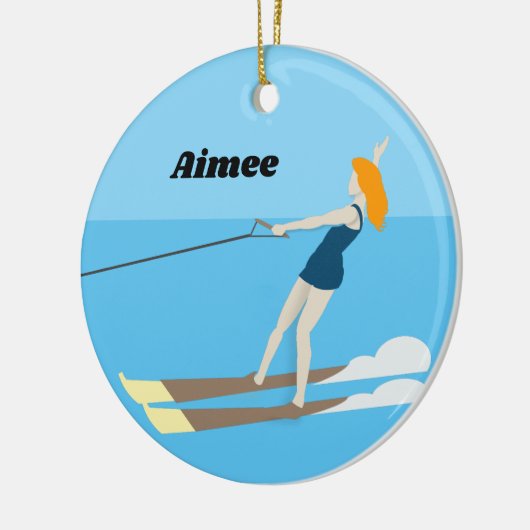Waterski,  keramisch ornament (Links)