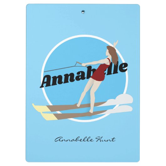 Waterski, klembord (Achterkant)