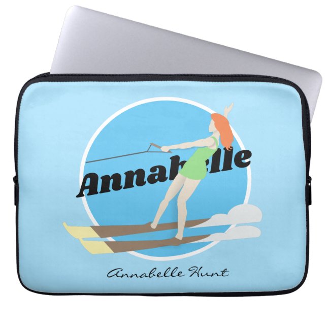 Waterski,  laptop sleeve (Voorkant)