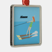 Waterski,  metalen ornament (Rechts)