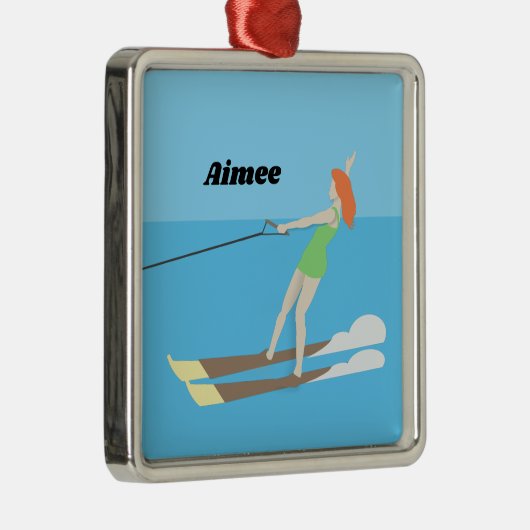 Waterski, metalen ornament (Rechts)