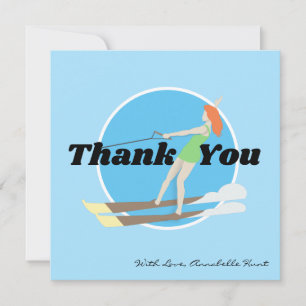 Waterski,  notitiekaartje