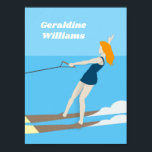 Waterski,  poster<br><div class="desc">waterskiend ontwerp met aanpasbare tekst.</div>