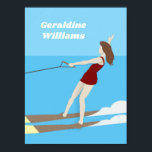Waterski,  poster<br><div class="desc">waterskiend ontwerp met aanpasbare tekst.</div>