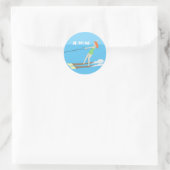 Waterski, ronde sticker (Tas)