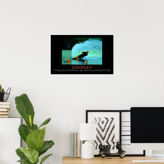 Waterski spray - het is de reis.... - GEPERSONALIS Poster (Thuiskantoor)