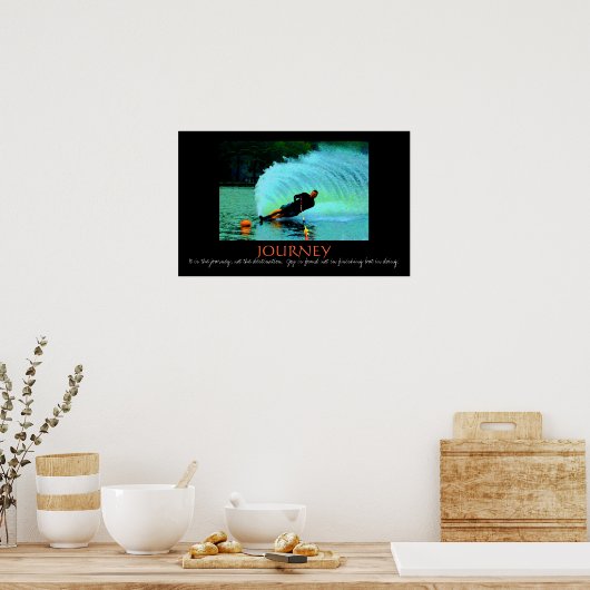 Waterski spray - het is de reis.... - GEPERSONALIS Poster (Keuken)
