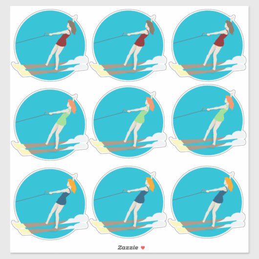 Waterski, sticker (Vel)