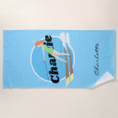 Waterski, strandlaken (Voorkant)