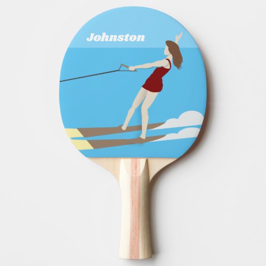 Waterski, tafeltennisbatje (Voorkant)