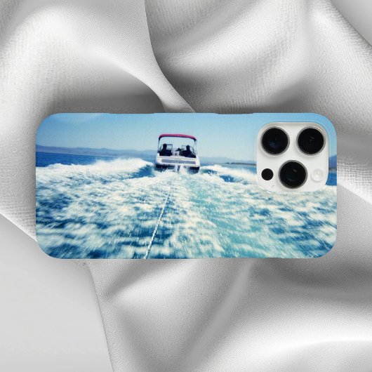 Waterskiën achter speedboot horizontale foto Case-Mate iPhone case
