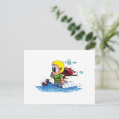 waterskiën briefkaart (Staand voorkant)