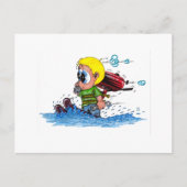 waterskiën briefkaart (Voorkant)