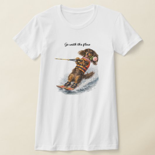 Waterskiën Dachshund T-shirt (Laagn)